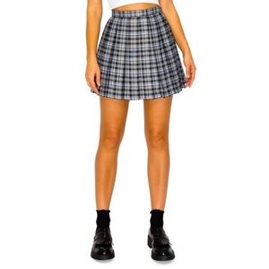 Plaid Pleated Mini Skirt NWT